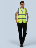 Hi-Vis Sleeveless Safety Waistcoat